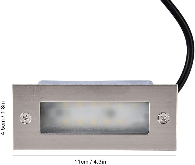 Step Lights, 3W Landscape Stair Lights Waterproof Stainless Steel Rectangle - Image 2