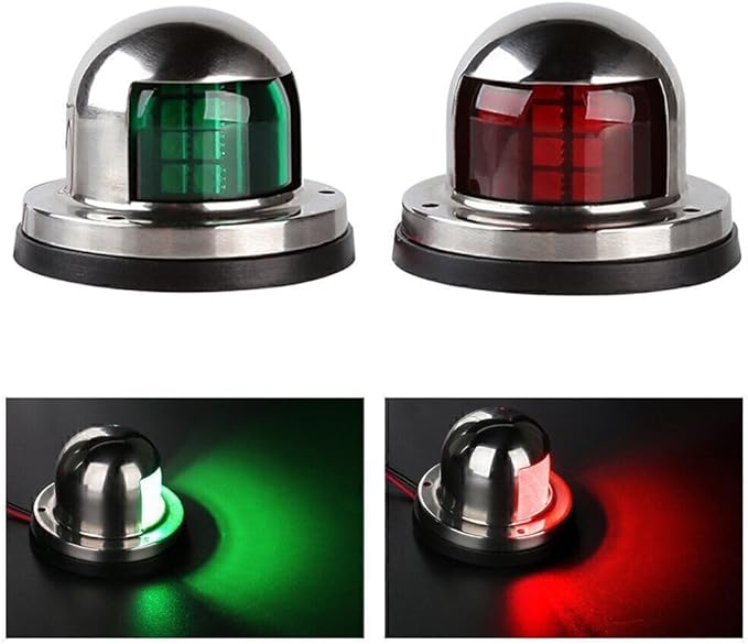 Marine Boat Yacht Pontoon 12V Stainless Steel LED Bow Navigation Lights - Image 5