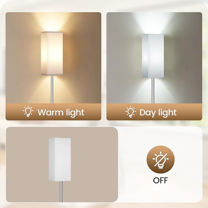 2Pack Floor Lamp, Pole with Foot Switch, Modern Standing Lamp Lamp, Minimalist - Image 6