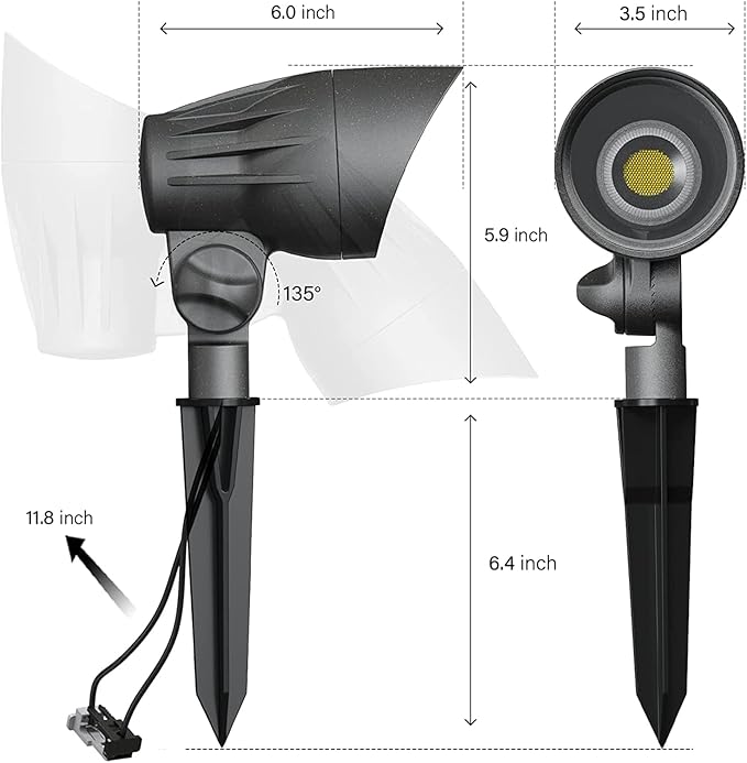 VENUS MANUFACTURING 16 Pack Low Voltage Landscape Flood Light 5 Watt LED - Image 3