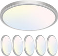 Libtit 7 Inch Nickel Brushed Flush Mount Ceiling Light, 6 Pack, by Libtit