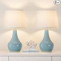 Seealle 19.4" Modern Sky Blue Table Lamp Set of 2-Bedside Lamps by SeealleLighting