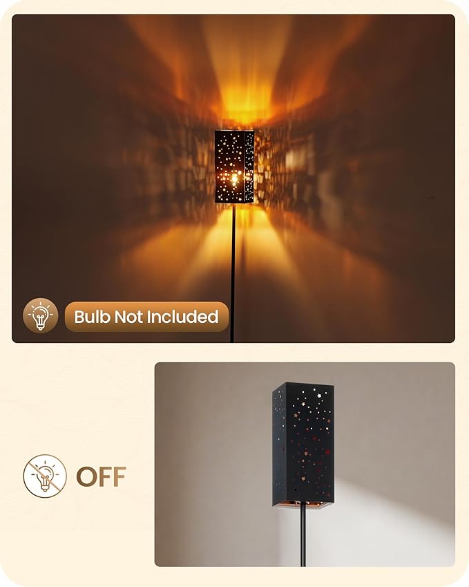 64.6" Floor Lamp, with Foot Switch, Standing Lamp with Sky Stars Design - Image 7