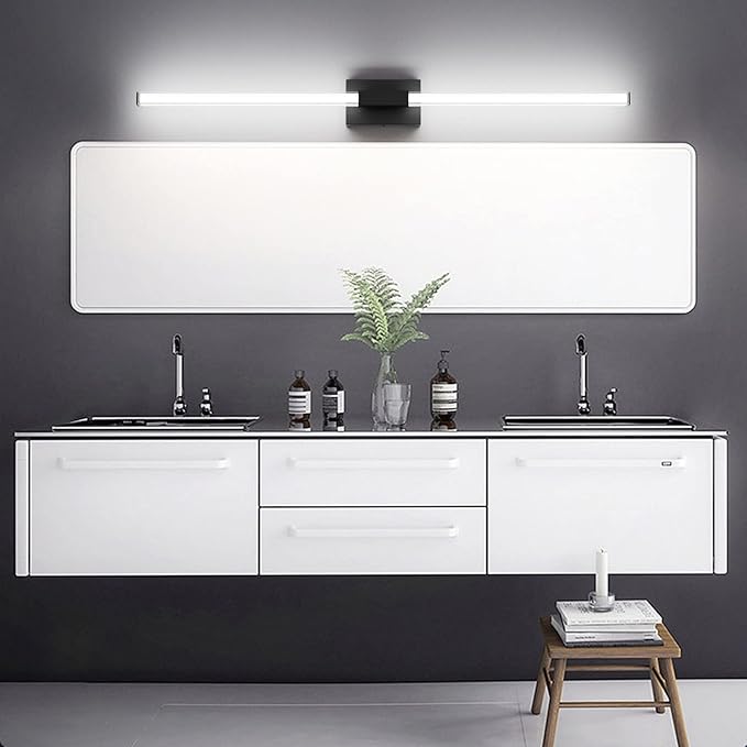 Ralbay 48inch Black Bathroom Vanity Lights Bar 36W Modern LED Matte Black - Image 3