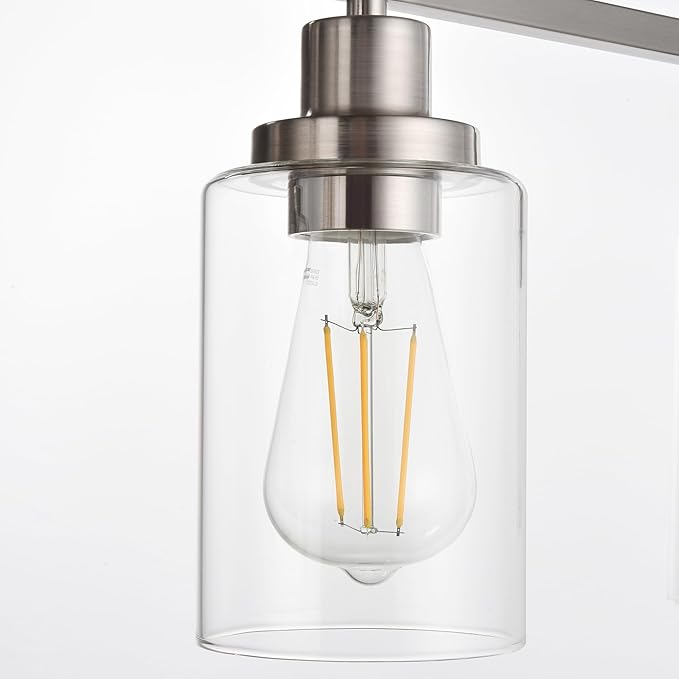 MELUCEE 5-Light Bathroom Vanity Light Brushed Nickel Wall Sconce Modern Light - Image 8