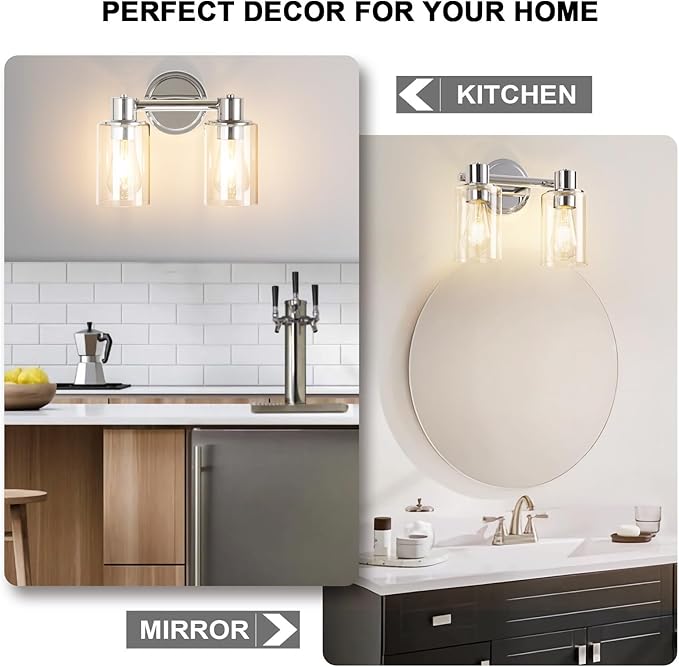 2 Light Bathroom Wall Sconce Light Fixtures - Image 9