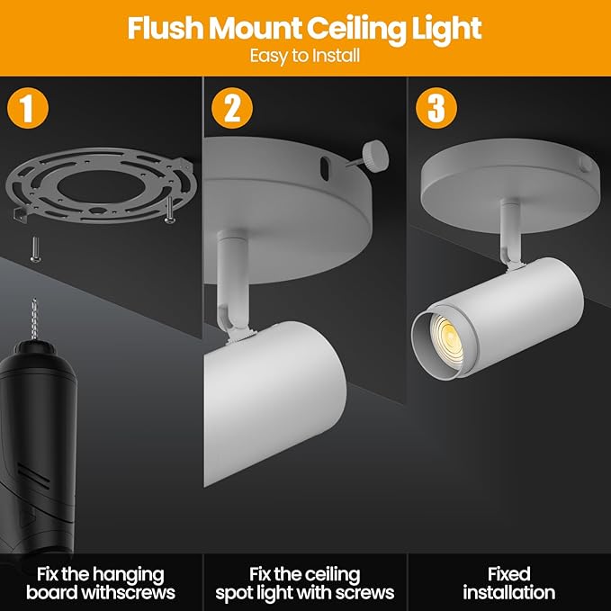 10W Zoomable 5-Color LED Ceiling Spotlight White Directional Ceiling Light - Image 5