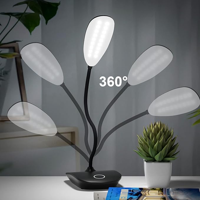 DEEPLITE Battery Operated Desk Lamp, LED Desk Light 3 Lighting Modes Stepless - Image 4