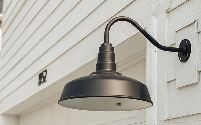 Steel Lighting Co. Gardena Barn Light | Outdoor Wall Mounted | 16" Dome | 23" - Image 5