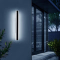 Outdoor Wall Light Fixture, 31.4inch Black Modern Linear Exterior Sconce by Daoseolo