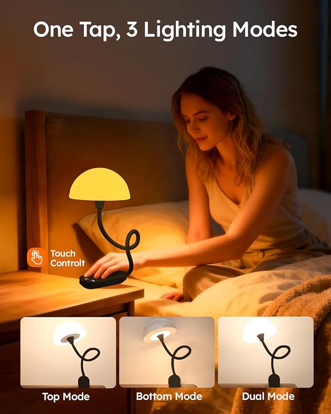 Cordless Clip On Lamp, Touch Control Desk Lamp - Image 2