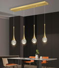 4-Lights Modern Pendant Lights for Kitchen Island LED Dimmable Crystal Glam by CENOZO