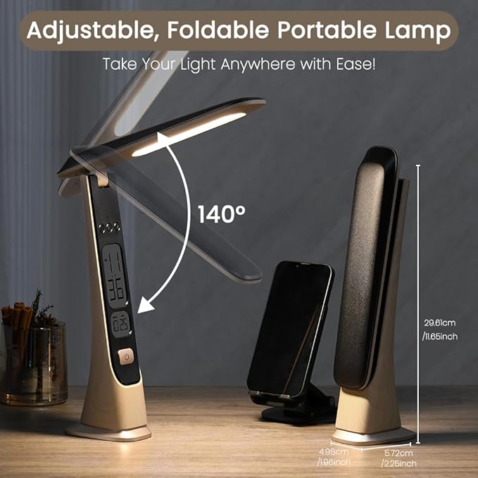 WILIT Rechargeable Lamps Cordless Table Lamp, Foldable Portable Desk Lamp - Image 6