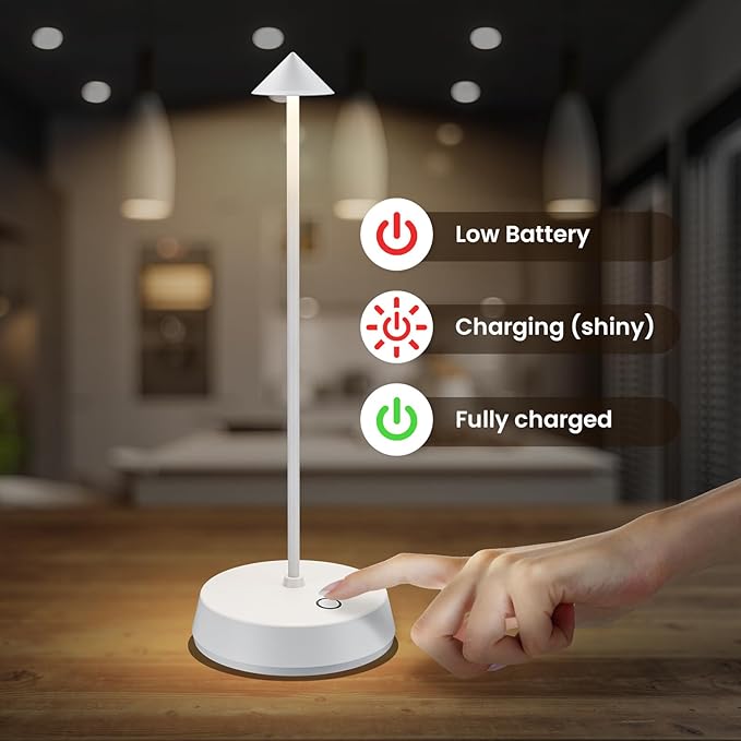 Cordless Table Lamps Rechargeable, 6000mAh LED Battery Operated Desk Lamp - Image 4