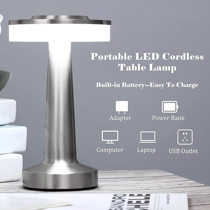 Riakrum 4 Pcs LED Portable Cordless Table Lamp - Image 3
