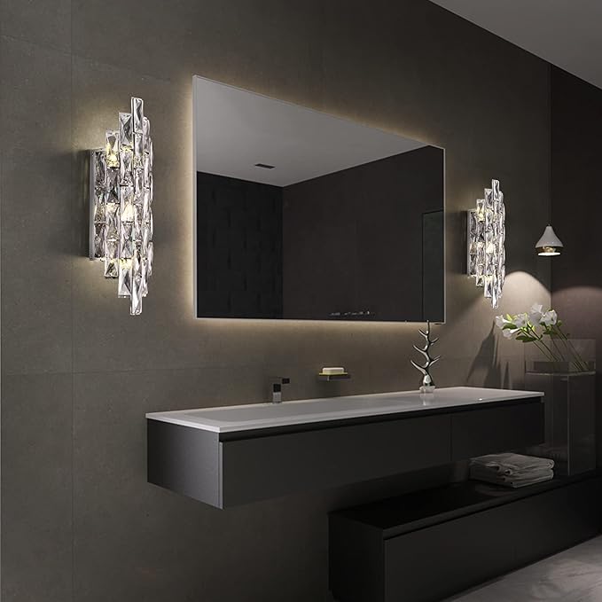 Modern Crystal Chrome Wall Sconces, Wall Light Fixtures, Indoor Wall Lamp - Image 4