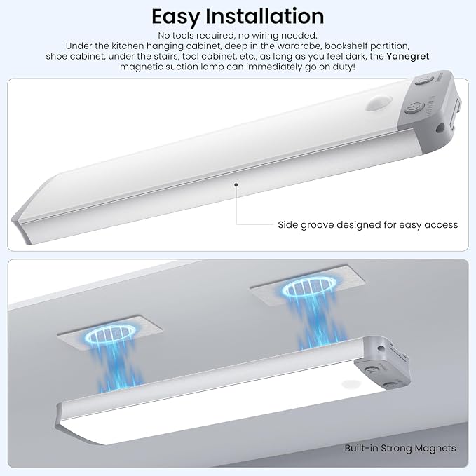 Under Cabinet Lights 3-Pack, 8.3 Inch Motion Sensor Light Indoor, USB-C - Image 6