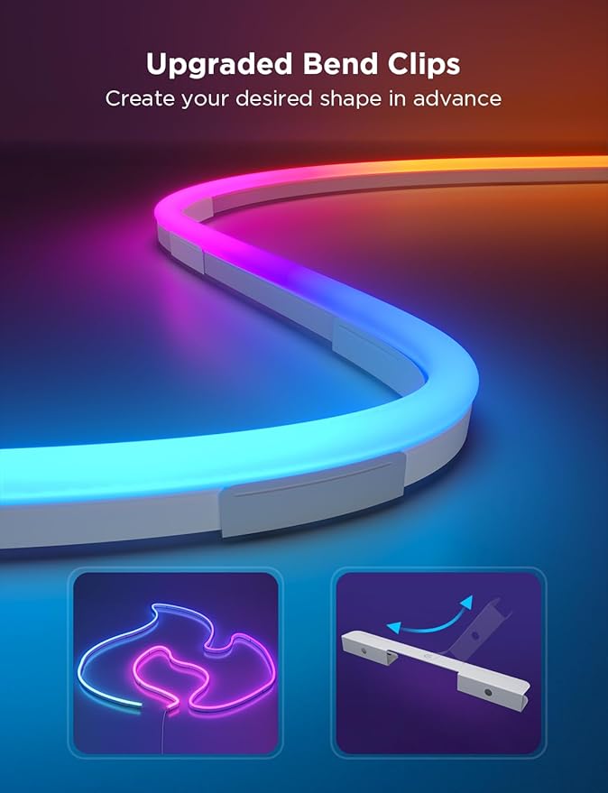 Govee RGBIC Neon Lights, LED Smart Neon Rope Light 2 Works - Image 2