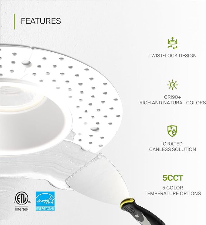 ASD Trimless LED Recessed Lighting 4 Inch, 15W 120-277V Dimmable Commercial - Image 3