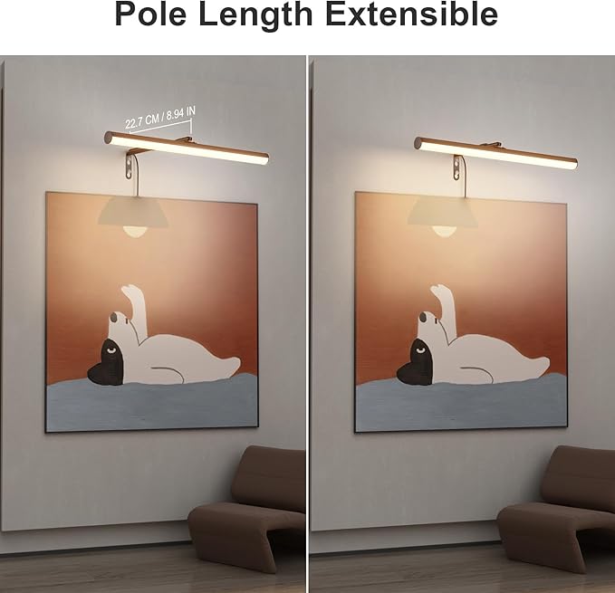 Black LED Picture Light Plug in, 15.75 Inches Art Light - Image 2