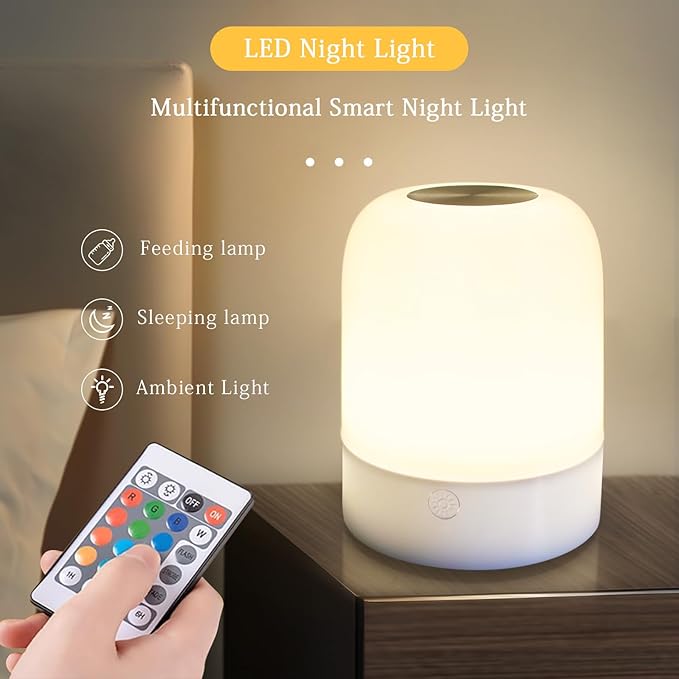 Night Light for Baby Nursery 13 Colors Bedside Touch Sensor Night Lamps for - Image 6