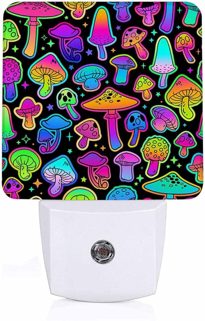 LED Night Light, Colorful Mushrooms Pattern LED Night Light Plug into Wall by Unknown