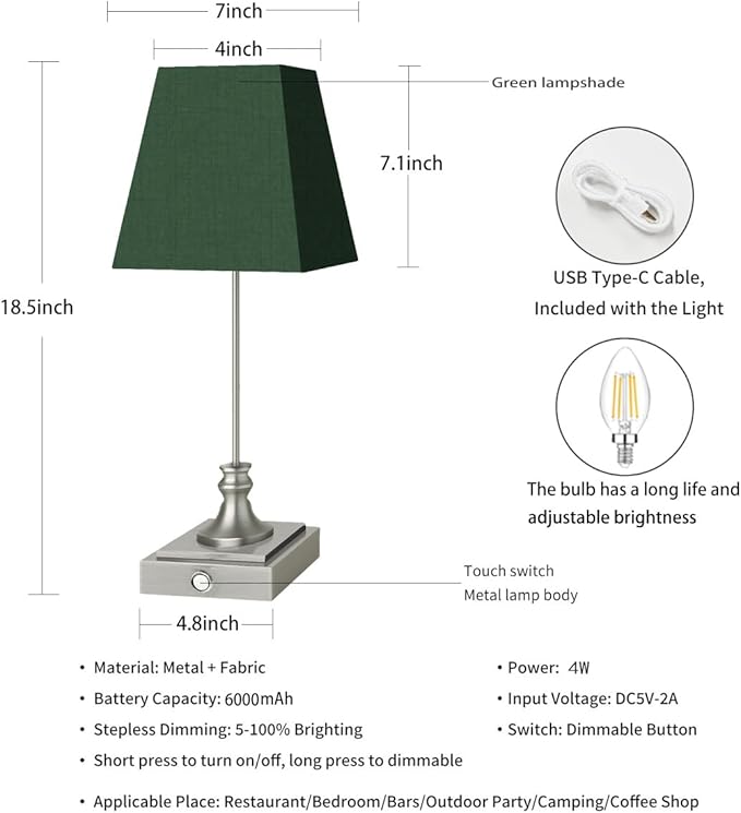 Rechargeable LED Table Lamps - Image 2
