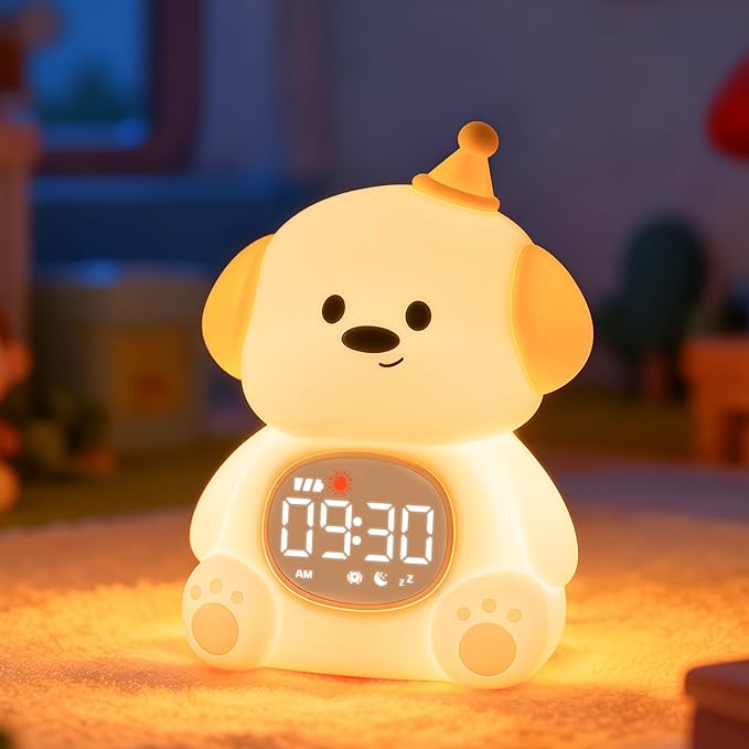 Dog Alarm Clock with Night Light by Aokpsrt