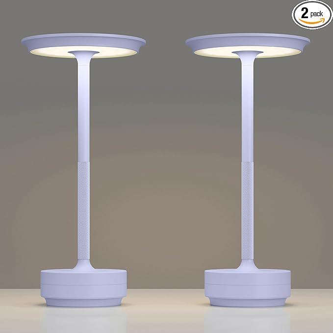 2 Pack Rechargeable Cordless Table Lamps, Portable 5000mAh Outdoor Table Light by TBBGALEDCordlessTableLamps