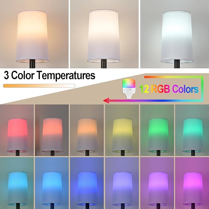 TERLEENART Rechargeable Battery Operated Wall Sconces Set of 2, Dimmable Black - Image 5
