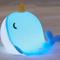 Cute Whale Night Light, Soft Narwhal Silicone LED Night Lamp, Rechargeable by Buyitnow