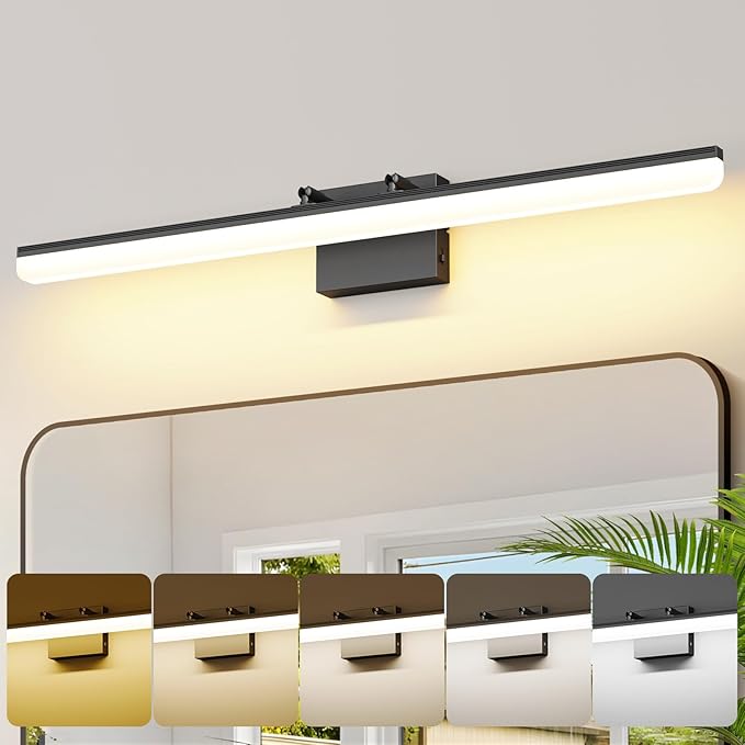 Black Vanity Light 31.5" Long 24W LED Bathroom Light Bar - Image 2