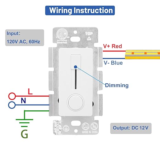 Dimmer Switch and LED Driver Single Integrated Unit, 120V AC to 12V DC - Image 4