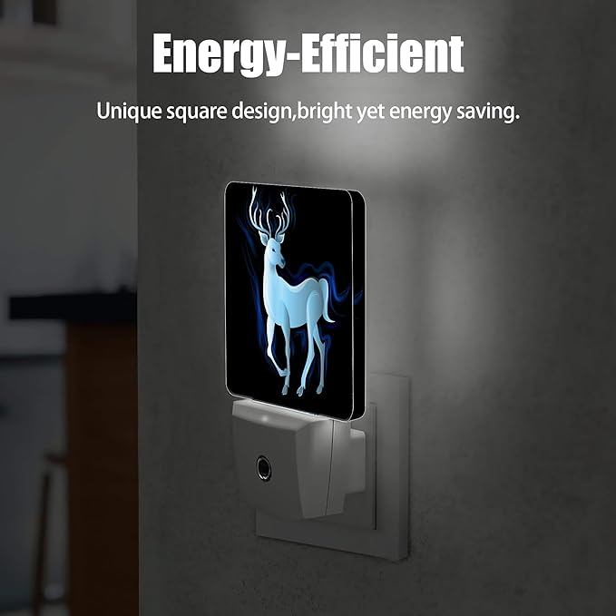 Blue Deer Night Light, Northern Lights Night Lights Plug into Wall Decor - Image 5