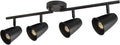 Aisilan LED 4-Light Track Lighting Fixtures Ceiling, Matte Black GU10 Track by AisilanLighting