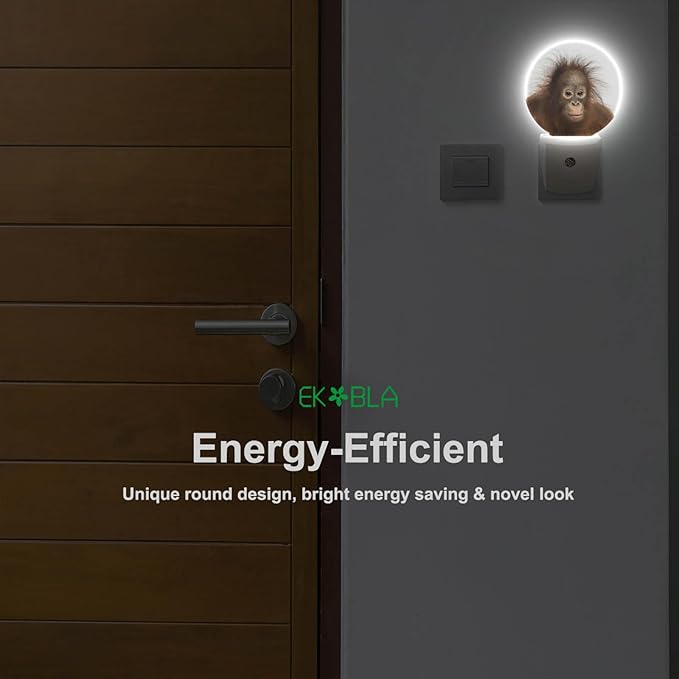 EKOBLA Funny Monkey LED Night Light Ape Wildlife Animal Dusk to Dawn Plug-in - Image 6