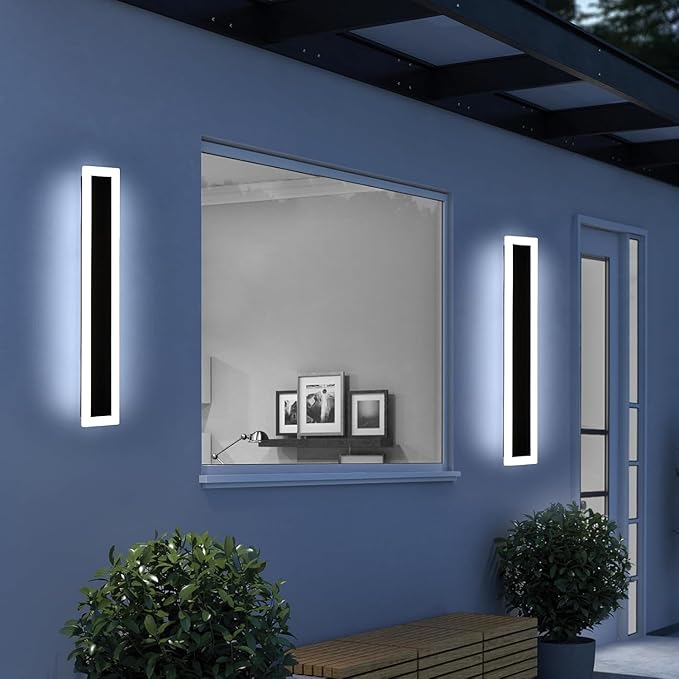 Upgrade Widened 2 Pack 31.4inch Modern Outdoor Wall Sconce, 3 Color - Image 6