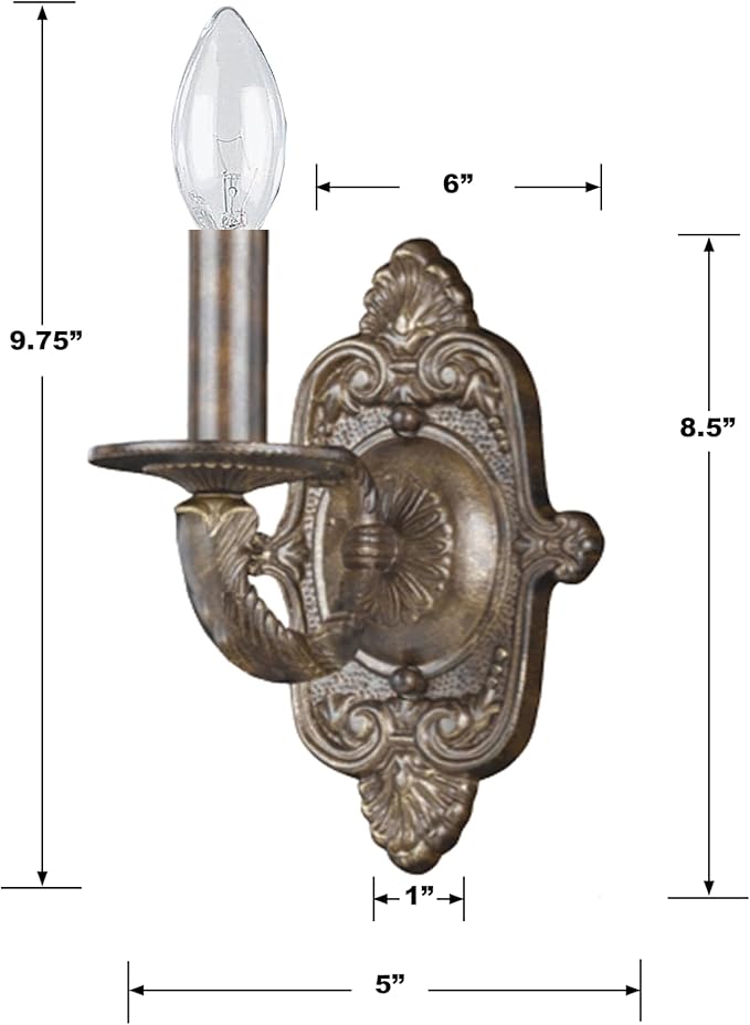 Crystorama Paris Market 1 Light Venetian Bronze Sconce - Image 2