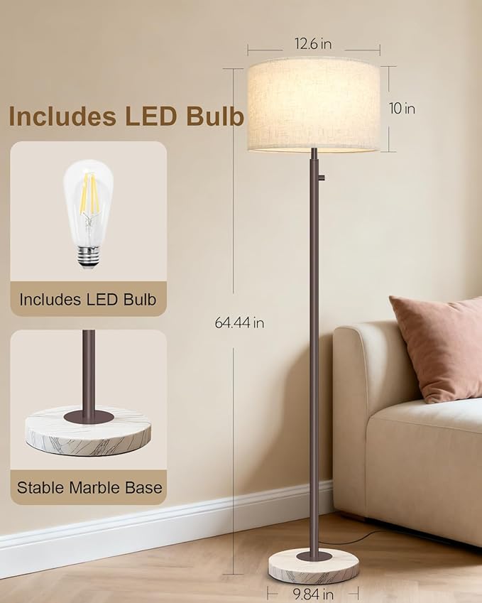 Floor Lamp for Living Room, Dimmable Floor Lamp, Modern Standing Lamp - Image 2