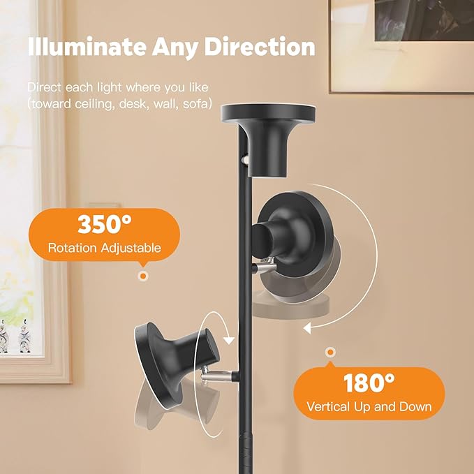 36W LED Tree Floor Lamp, Modern Dimmable Standing Lamp - Image 5