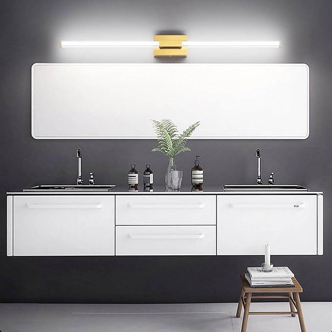 Ralbay 48inch Gold Bathroom Vanity Lights Bar 36W Modern LED Gold Vanity Light - Image 2