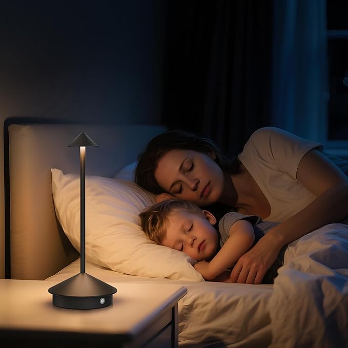 2 Pack Cordless Table Lamp, 6000mAh Rechargeable Battery Operated Desk Lamp - Image 3