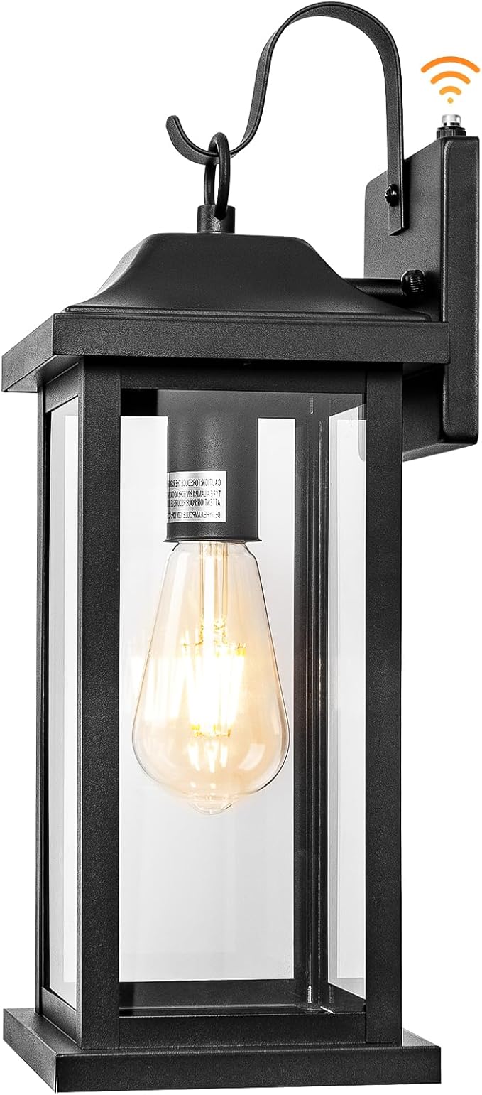 Dusk to Dawn Large Outdoor Wall Light 17 Inch, Exterior Light Fixture Porch - Image 9