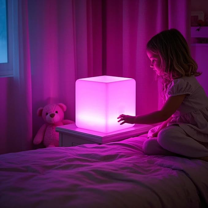 Mr.Go 12-inch Rechargeable Magic LED Light Cube Stool - Image 3