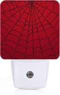 Red Spider Web Night Light, Plug Into Wall Decor by Unknown