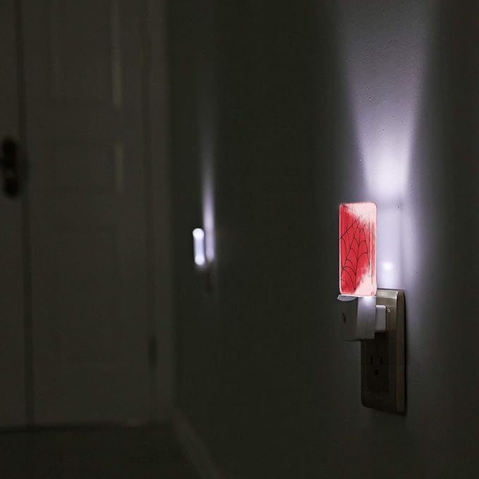 Led Night Light, Halloween Spider Web Decorative Plug in Nightlights, - Image 6