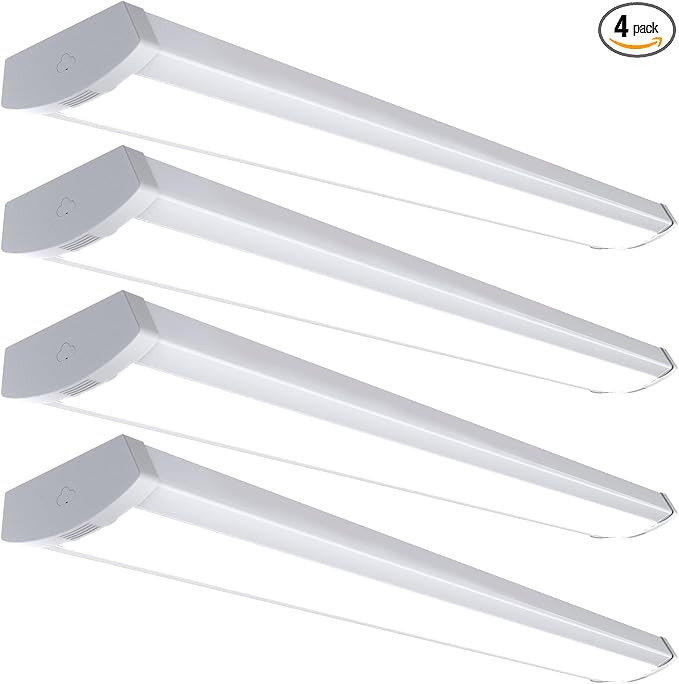 HYPERLITE 4FT 60W LED Wraparound Light, 6600lm Linkable 60W/50W/40W 5000K Led by HYPERLITE
