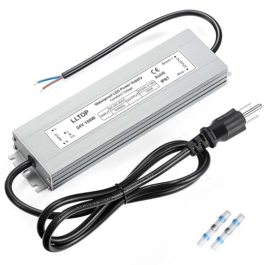 LED Driver 100 Watts 100-264V AC to 24V DC 4.16A Power Supply Waterproof Low by LLTOP