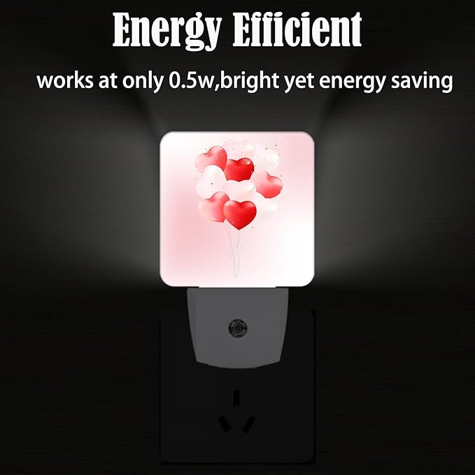 Pink Candy Heart Balloons Night Light, Plug-in Night Lights - Image 4