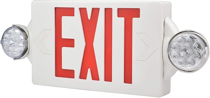 AKT LIGHTING Emergency Exit Light, Adjustable Two LED Head Exit Sign Light - Image 9